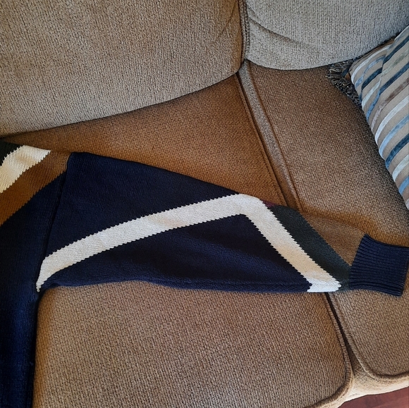 🆕️ Men's 90s Vintage Retro Structure Colorblock Sweater - Picture 6 of 7